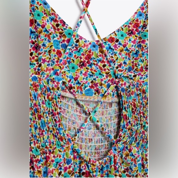 ZARA MIDI FLORAL PRINT DRESS - Picture 9 of 12